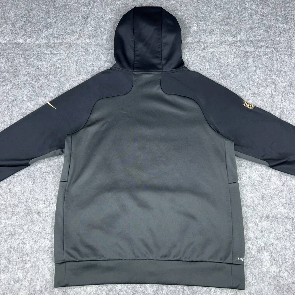 Jacksonville Jaguars Hoodie Mens Medium Gray Nike Therma Fit On Field Sweatshirt